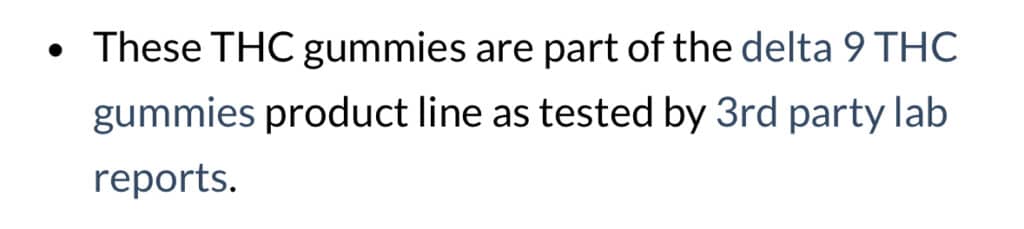 Always look for a message on Delta 9 products stating that they have passed testing by a third-party lab.